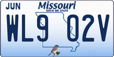 MO license plate WL9O2V