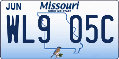 MO license plate WL9O5C