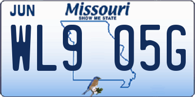 MO license plate WL9O5G