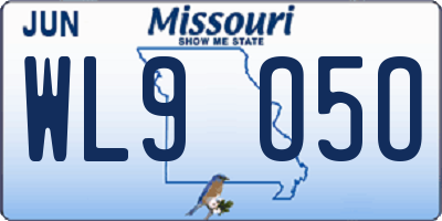 MO license plate WL9O5O