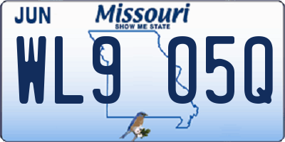MO license plate WL9O5Q