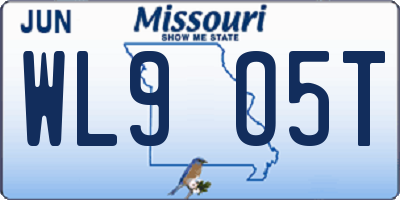 MO license plate WL9O5T