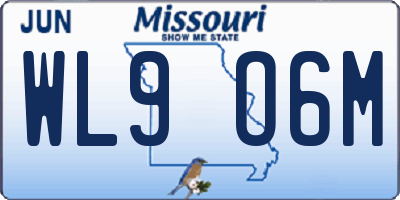 MO license plate WL9O6M