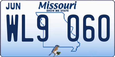 MO license plate WL9O6O
