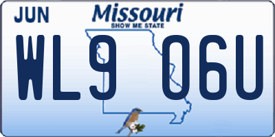 MO license plate WL9O6U