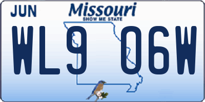 MO license plate WL9O6W