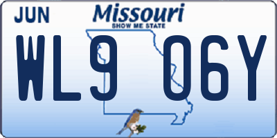 MO license plate WL9O6Y