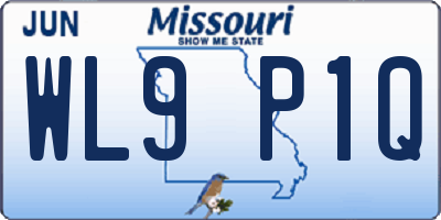 MO license plate WL9P1Q