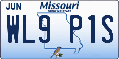 MO license plate WL9P1S