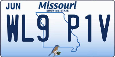 MO license plate WL9P1V
