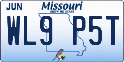 MO license plate WL9P5T