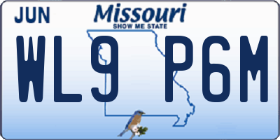 MO license plate WL9P6M