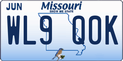 MO license plate WL9Q0K