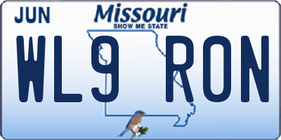 MO license plate WL9R0N