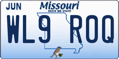 MO license plate WL9R0Q