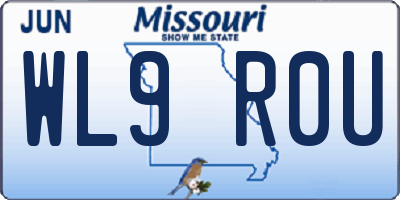 MO license plate WL9R0U