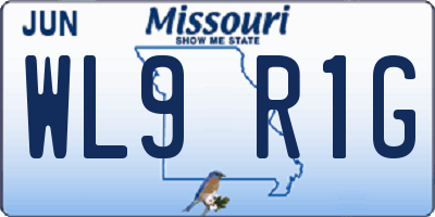 MO license plate WL9R1G