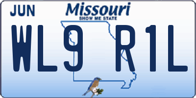 MO license plate WL9R1L