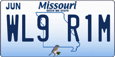 MO license plate WL9R1M