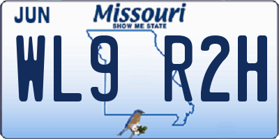 MO license plate WL9R2H