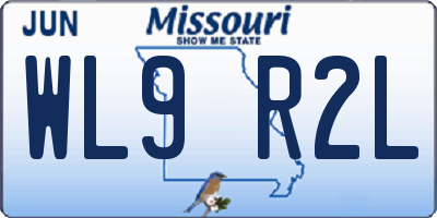 MO license plate WL9R2L