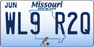 MO license plate WL9R2Q