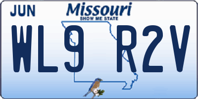 MO license plate WL9R2V
