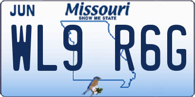 MO license plate WL9R6G