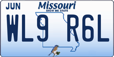 MO license plate WL9R6L