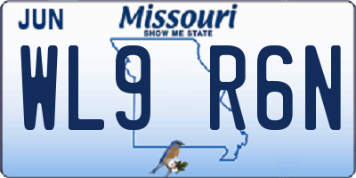 MO license plate WL9R6N
