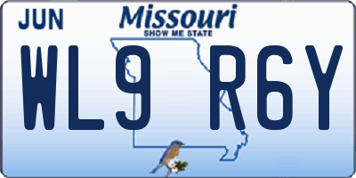 MO license plate WL9R6Y