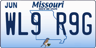 MO license plate WL9R9G