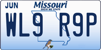 MO license plate WL9R9P