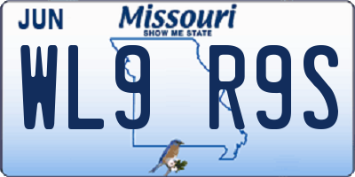 MO license plate WL9R9S