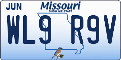 MO license plate WL9R9V