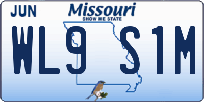 MO license plate WL9S1M