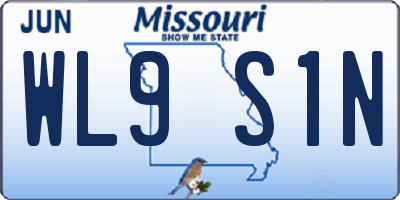 MO license plate WL9S1N
