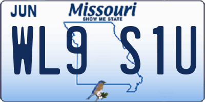 MO license plate WL9S1U