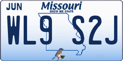 MO license plate WL9S2J