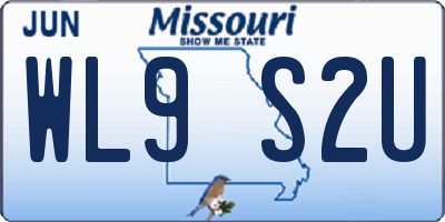 MO license plate WL9S2U