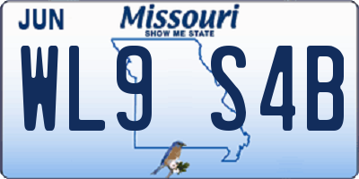 MO license plate WL9S4B