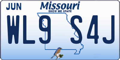 MO license plate WL9S4J