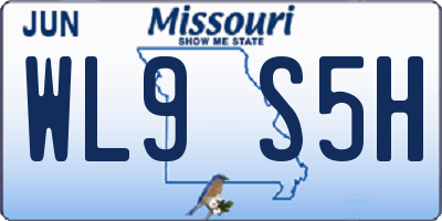 MO license plate WL9S5H