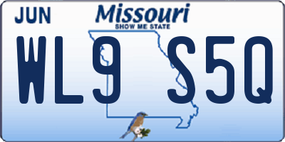 MO license plate WL9S5Q