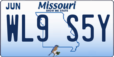 MO license plate WL9S5Y