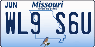 MO license plate WL9S6U