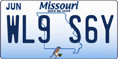 MO license plate WL9S6Y