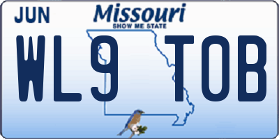 MO license plate WL9T0B