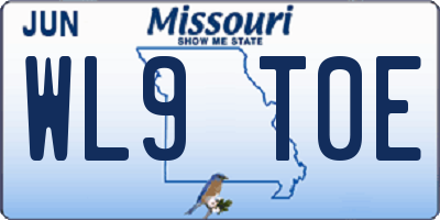 MO license plate WL9T0E