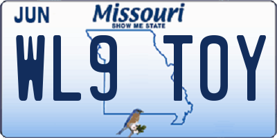 MO license plate WL9T0Y
